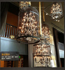 Axyaa Iron Birdcage Crystal Chandelier: Vintage Spherical Pendant Light