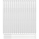 Axyaa Glass Drinking Straws Set | 16pcs Transparent Eco-friendly Cocktail Milkshake Straws