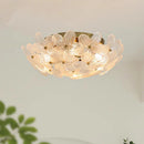 Axyaa Romantic Flower Glass Ceiling Light | Modern Luxury for Bedroom, Living, Dining Room