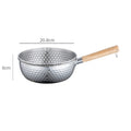 Axyaa Stainless Steel Japanese Soup Pot with Wooden Handle - Kitchen Cookware