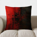 Axyaa Red & Black Abstract Pattern Throw Pillow Cover for Sofa, Bedroom & Car