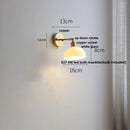 Axyaa White Moon LED Wall Light: Modern Nordic Up Down Rotate Reading Lamp