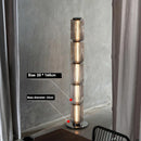 Nordic Style Axyaa Art Glass Floor Lamp with LED Strip for Living Room