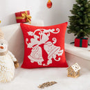 Axyaa Christmas Red Santa Claus Embroidered Cushion Cover - Home Decor