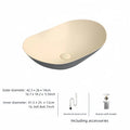 Axyaa Oval Ceramic Vanity Sink - Elegant Bathroom Washbasin, Drainage Accessories