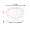 Axyaa French Baroque Vintage Relief Dinner Plate Set.