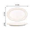 Axyaa French Baroque Relief Dinner Plate Set for Stylish Kitchenware