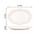 Axyaa French Baroque Relief Dinner Plate Set for Stylish Kitchenware
