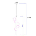 Axyaa LED Pendant Light for Staircase Chandeliers Living Room Indoor Lighting