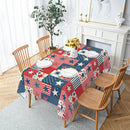 Axyaa Waterproof Rectangular Tablecloth for Coffee Table - Independence Day Flower Print