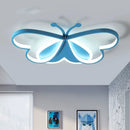 Axyaa Butterfly Kids LED Ceiling Chandelier, Modern Bedroom Decor Lighting