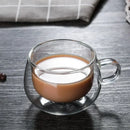 Axyaa Double Wall Glass Coffee Cup - Heat Resistant High Borosilicate Shot Glass
