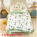 Axyaa Cartoon Ice Silk Kids Summer Quilt - Cold, Comfortable, and Printed