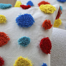 Axyaa Color Dot Tassel Cushion Cover 45x45cm for Living Room Sofa