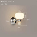 Axyaa Acrylic Ball LED Wall Light: Modern, Chrome Metal Sconce Lamp for Bedroom, Stairs