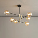 Axyaa Modern LED Glass Ball Chandelier for Living Room Decor