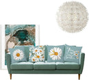 Axyaa Daisy Linen Cushion Cover, 40x40 50x50, Fall Decor for Home & Garden