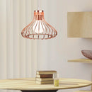 Axyaa Rose Gold LED Pendant Light: Modern Vintage Hanging Lamp for Living Room and Home