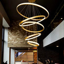 Axyaa Crystal Chandelier Stair Pendant Light Modern Home Decor Living Room Interior Lighting