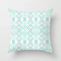 Light Blue Green Mint Geometric Print Boho Pillowcase Set by Axyaa