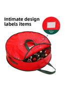 Axyaa Christmas Wreath Storage Bag: Round Waterproof Dustproof with Handles for Holiday Decorations