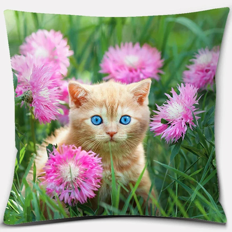 Cute Cat Series Pillowcase for Home Decor by Axyaa