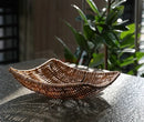 Axyaa Woven Tray Bread Dim Sum Dried Fruit Candy Snack Storage Basket