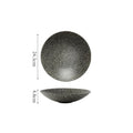 Axyaa Stone Patterned Ceramic Soup, Salad, Pasta Plate Set