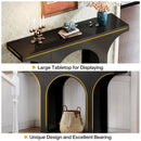 Axyaa 47" Black Console Table with Arch Base, Modern Entryway Hallway Sofa Table