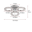 Axyaa Crystal Remote Control Ceiling Chandelier Pendant Light Fixture