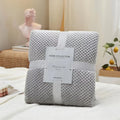 Axyaa Solid Yellow Flannel Throw Blanket 300GSM Soft Warm Plaid Square Bed Thickness