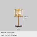 Axyaa Crystal Table Lamp 3000K E14 Bulb for Bedside Office Decoration