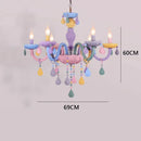 Axyaa Crystal Macaron Chandelier: Girl Princess Room Lighting
