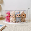 Acrylic Doll Figure Display Box for Labubu Transparent Vinyl Plush Dolls - Axyaa