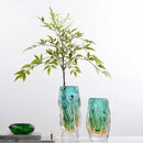 Axyaa Glass Vase: Living Room Floral Decor, Dining Table Centerpiece