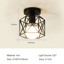 Axyaa Black Metal LED Ceiling Light for Corridor Study Room Nordic Aisle Lighting