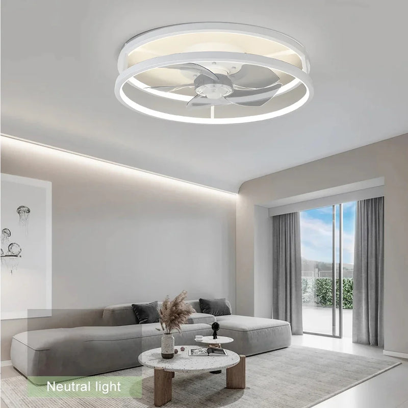 Axyaa Ceiling Fan Light with Adjustable Brightness and Color Temperature