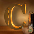 Axyaa Personalized Engraved Name LED Night Light for Couples Baby Kid Room