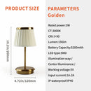 Axyaa Fabric Table Lamp: Rechargeable Three-speed Dimming Atmosphere Lighting for Bedroom