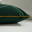 Axyaa Embroidered Merry Christmas Pillow Covers in Red Green Gold, 30x50cm