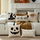 Axyaa Halloween Pumpkin and Funny Pillowcase Cojines - Sofa Throw Pillow Cover