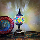 Axyaa Vintage Turkish Mosaic Table Lamp Handcrafted Glass Night Light