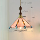 Axyaa Modern Pink Glass LED Pendant Lights Copper Hanging Lamp for Home Decor
