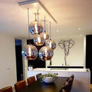 Nordic-Style Ash Glass Island Table & Pendant Lamp Set by Axyaa