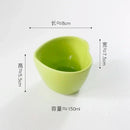 Axyaa Love Heart Ceramic Plate Breakfast Bowl Set Kitchenware