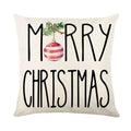 Christmas Party Pillowcase with Santa Claus & Snowman Print for Home Decoration by Axyaa.