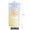 Axyaa Large Capacity Sealed Storage Box Set - Transparent Kitchen Organizer Jars