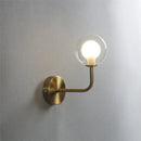 Axya Nordic Glass Ball Wall Lamp - Creative Retro Metal Bend Light