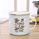 Axyaa Mushroom Enamel Coffee Mug with Handle - Creative Tea Water Cup Ideal for Travel