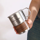 Axyaa Stainless Steel Beer Mug 300ml Camping Coffee Cup Custom Logo